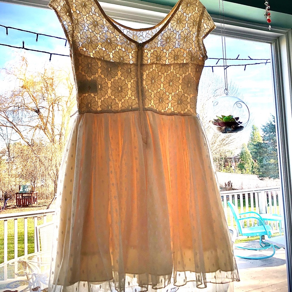 Lace and thin Crinoline dress